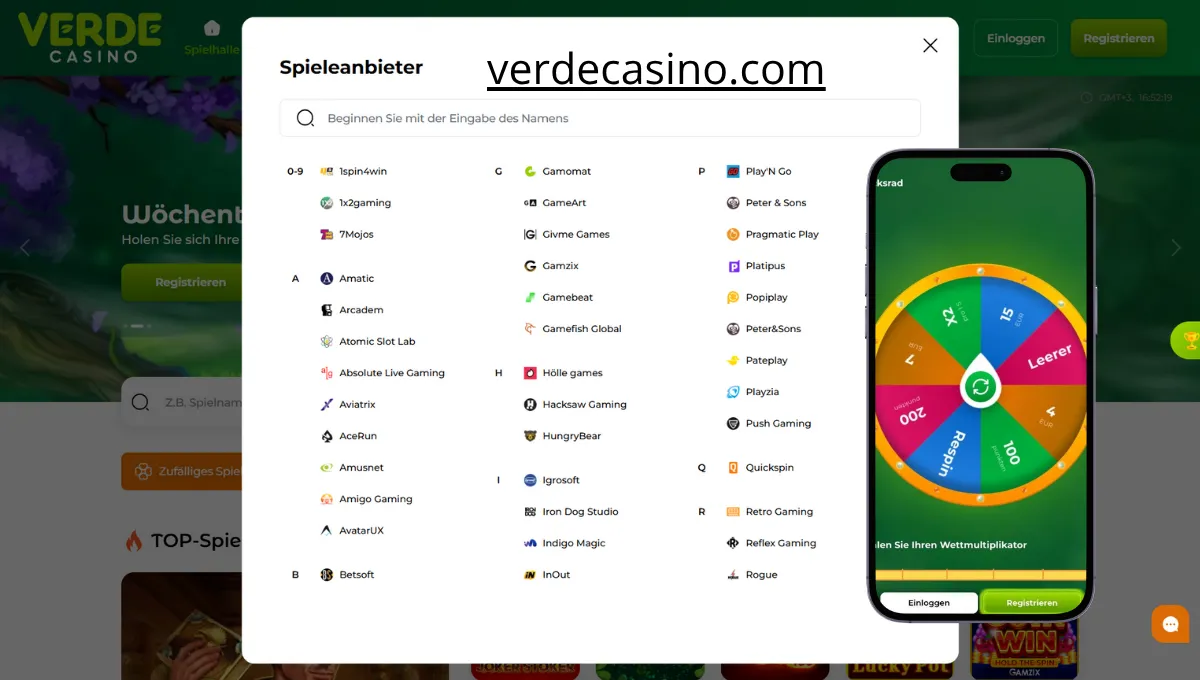 Servizio clienti del Verde Casino